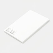Elegant Rustic Simple Minimal Grey Name Monogram Post-it® Notes (Schuin)