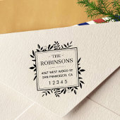 Elegant Rustic Square Return-adres Zelfinktende Stempel