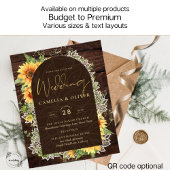 Elegant Rustic Sunflower en Lace Wedding Invite Flyer