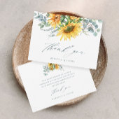 Elegant Rustic Sunflower Vrijgezellenfeest Bedankkaart