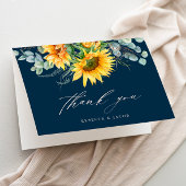 Elegant Rustic Sunflower Vrijgezellenfeest Bedankkaart