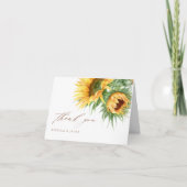 Elegant Rustic Sunflower Vrijgezellenfeest Bedankkaart (Voorkant)