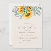 Elegant Rustic Sunflower Vrijgezellenfeest Kaart (Voorkant)