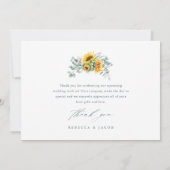 Elegant Rustic Sunflower Vrijgezellenfeest Kaart (Achterkant)