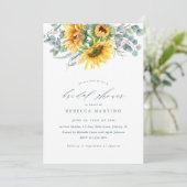Elegant Rustic Sunflower Vrijgezellenfeest Kaart (Staand voorkant)
