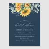 Elegant Rustic Sunflower Vrijgezellenfeest Magnetische Uitnodiging (Voorkant)