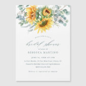 Elegant Rustic Sunflower Vrijgezellenfeest Magnetische Uitnodiging (Voorkant)