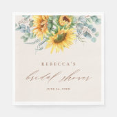 Elegant Rustic Sunflower Vrijgezellenfeest Servet (Voorkant)