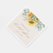 Elegant Rustic Sunflower Vrijgezellenfeest Servet (Hoek)