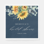 Elegant Rustic Sunflower Vrijgezellenfeest Servet (Voorkant)