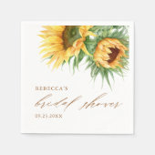 Elegant Rustic Sunflower Vrijgezellenfeest Servet (Voorkant)