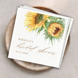 Elegant Rustic Sunflower Vrijgezellenfeest Servet