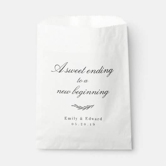 Elegant Rustic Sweet die een nieuw begin maakt met Bedankzakje (Voorkant)