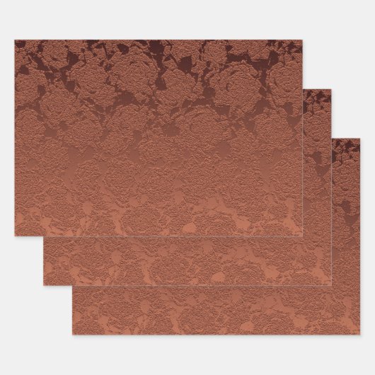Elegant Rustic Terracotta Fall Floral Inpakpapier Vel (Set)