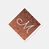 Elegant Rustic Terracotta Fall Wedding Monogram Servet (Hoek)