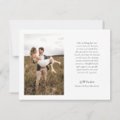 Elegant Rustic Terracotta Floral 2 Photo Wedding Bedankkaart (Achterkant)