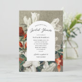 Elegant Rustic Terracotta Florals Vrijgezellenfees Kaart (Staand voorkant)