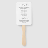 Elegant Rustic Terracotta Florals Wedding Programm Handwaaier (Achterkant)