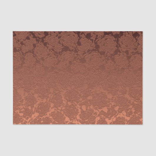 Elegant Rustic Terracotta Herfst Floral Tissuepapier (Voorkant)