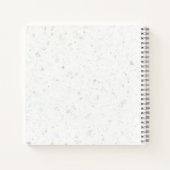 Elegant Rustic Terrazzo Stone Grey Name Monogram Notitieboek (Achterkant)