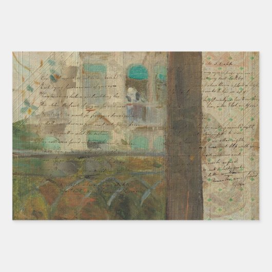Elegant Rustic  Texture Decoupage Inpakpapier Vel (Voorkant 3)