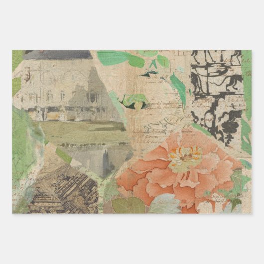 Elegant Rustic  Texture Decoupage Inpakpapier Vel (Voorkant)