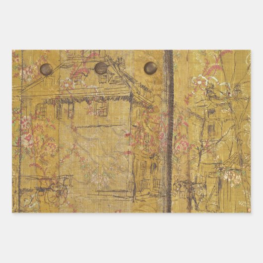 Elegant Rustic Texture Decoupage Inpakpapier Vel (Voorkant 2)