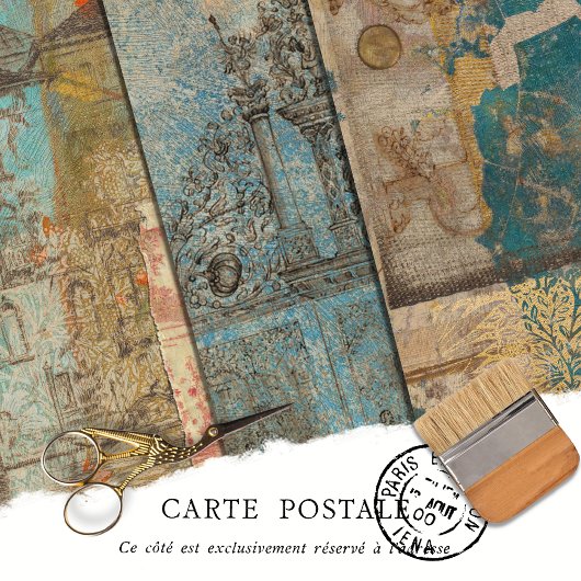 Elegant Rustic  Texture Decoupage Inpakpapier Vel