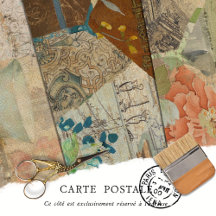 Elegant Rustic  Texture Decoupage