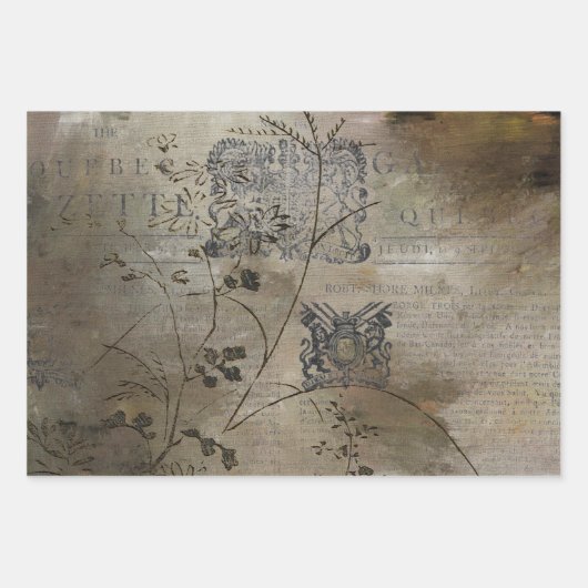 Elegant Rustic  Texture Decoupage Inpakpapier Vel (Voorkant 3)