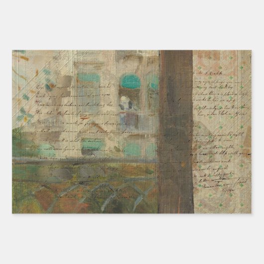 Elegant Rustic  Texture Decoupage Inpakpapier Vel (Voorkant)