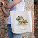 Elegant Rustic Tropical Palm Beach Shack Wedding Tote Bag<br><div class="desc">Neem contact met mij op via yellowfebstudio@gmail.com voor meer aanpassingen of andere overeenkomende objecten.</div>