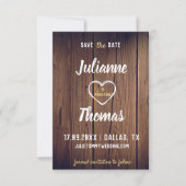 Elegant Rustic Typografie No Photo Wedding Save The Date (Voorkant)