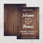 Elegant Rustic Typografie No Photo Wedding Save The Date (Voorkant / Achterkant)