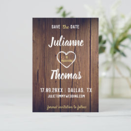 Elegant Rustic Typografie No Photo Wedding Save The Date