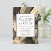 Elegant Rustic Vineyard & Wine Cork Wedding Card Kaart (Staand voorkant)