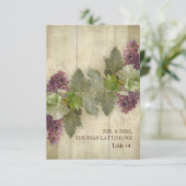 Elegant Rustic Vineyard Winery Herfst Place Card Kaart (Staand voorkant)