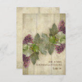 Elegant Rustic Vineyard Winery Herfst Place Card Kaart (Voorkant / Achterkant)