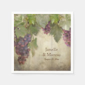 Elegant Rustic Vineyard Winery Herfst Reception Servetten (Voorkant)