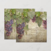 Elegant Rustic Vineyard Winery Herfst Swirls Weddi Kaart (Voorkant / Achterkant)