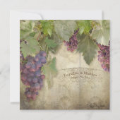 Elegant Rustic Vineyard Winery Herfst Swirls Weddi Kaart (Achterkant)