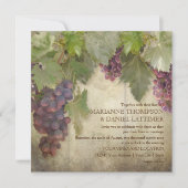 Elegant Rustic Vineyard Winery Herfst Swirls Weddi Kaart (Voorkant)