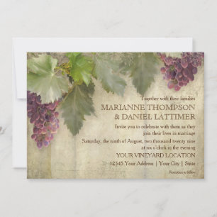 Elegant Rustic Vineyard Winery Stylish Wedding Kaart