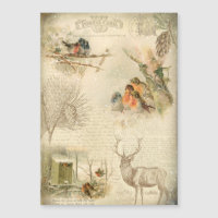 Elegant Rustic Vintage Kerstland Collage