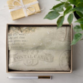 Elegant Rustic Vintage Kerstland Collage Tissuepapier (Geschenk)