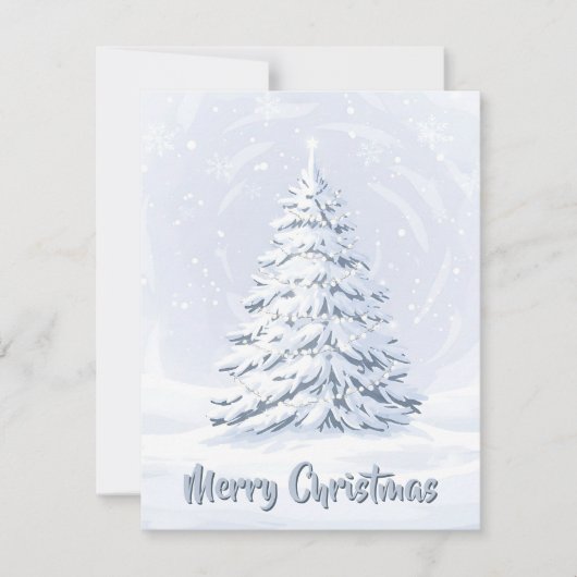 Elegant Rustic Watercolor Non Photo Christmas Feestdagenkaart (Voorkant)