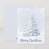 Elegant Rustic Watercolor Non Photo Christmas Feestdagenkaart (Voorkant / Achterkant)