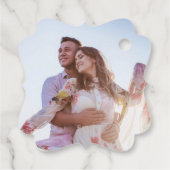 Elegant Rustic Waterverf Aqua Lila bladeren Bedankjes Labels (Achterkant)