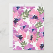 Elegant Rustic Waterverf Floral Wedding Kaart (Achterkant)