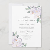 Elegant Rustic Waterverf Leaves & Orchids Wedding Kaart (Voorkant)